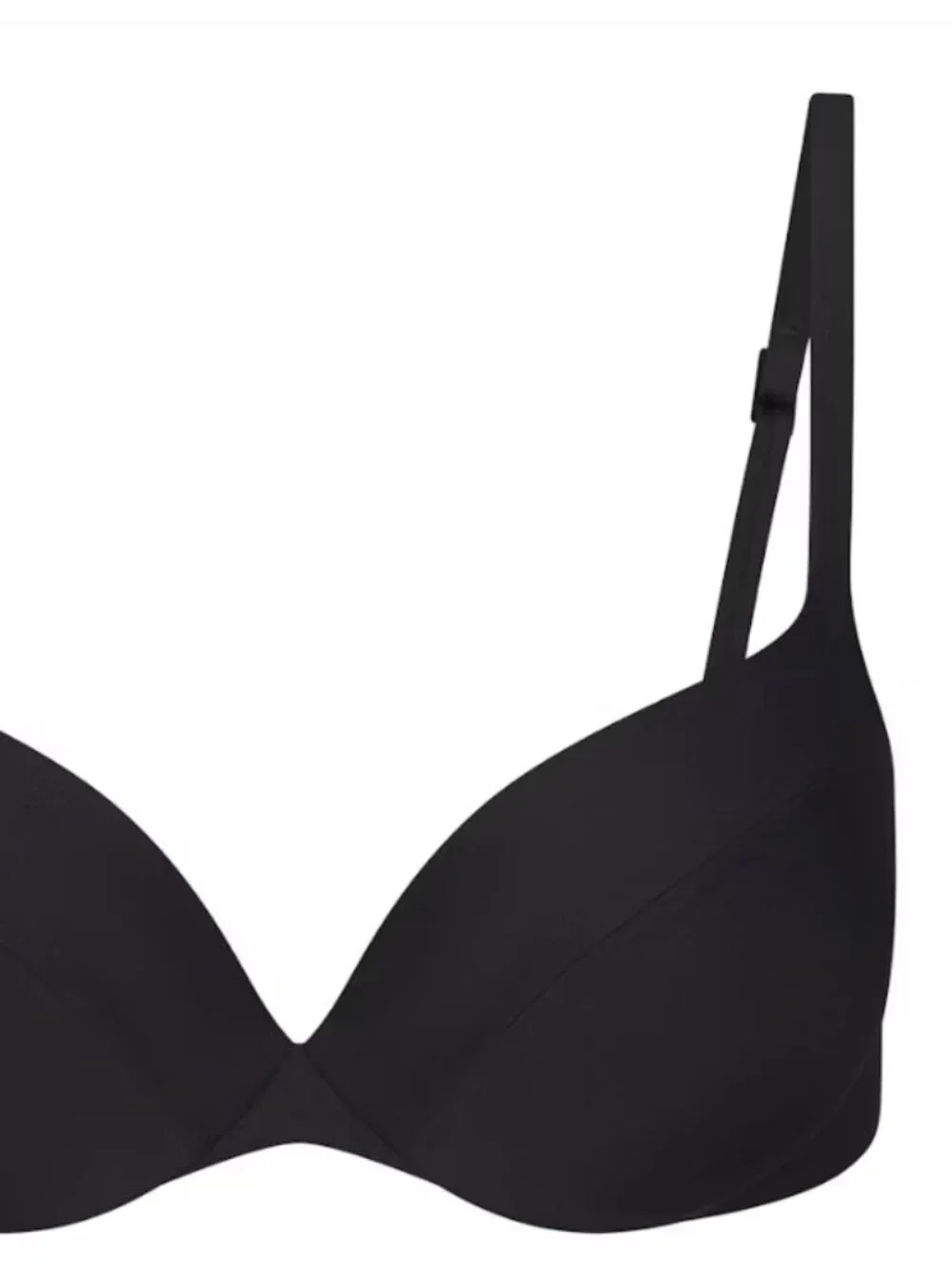NEW SKIMS Ultimate Push Up Tie Back Bikini Top Onyx Black 5 32D 34C